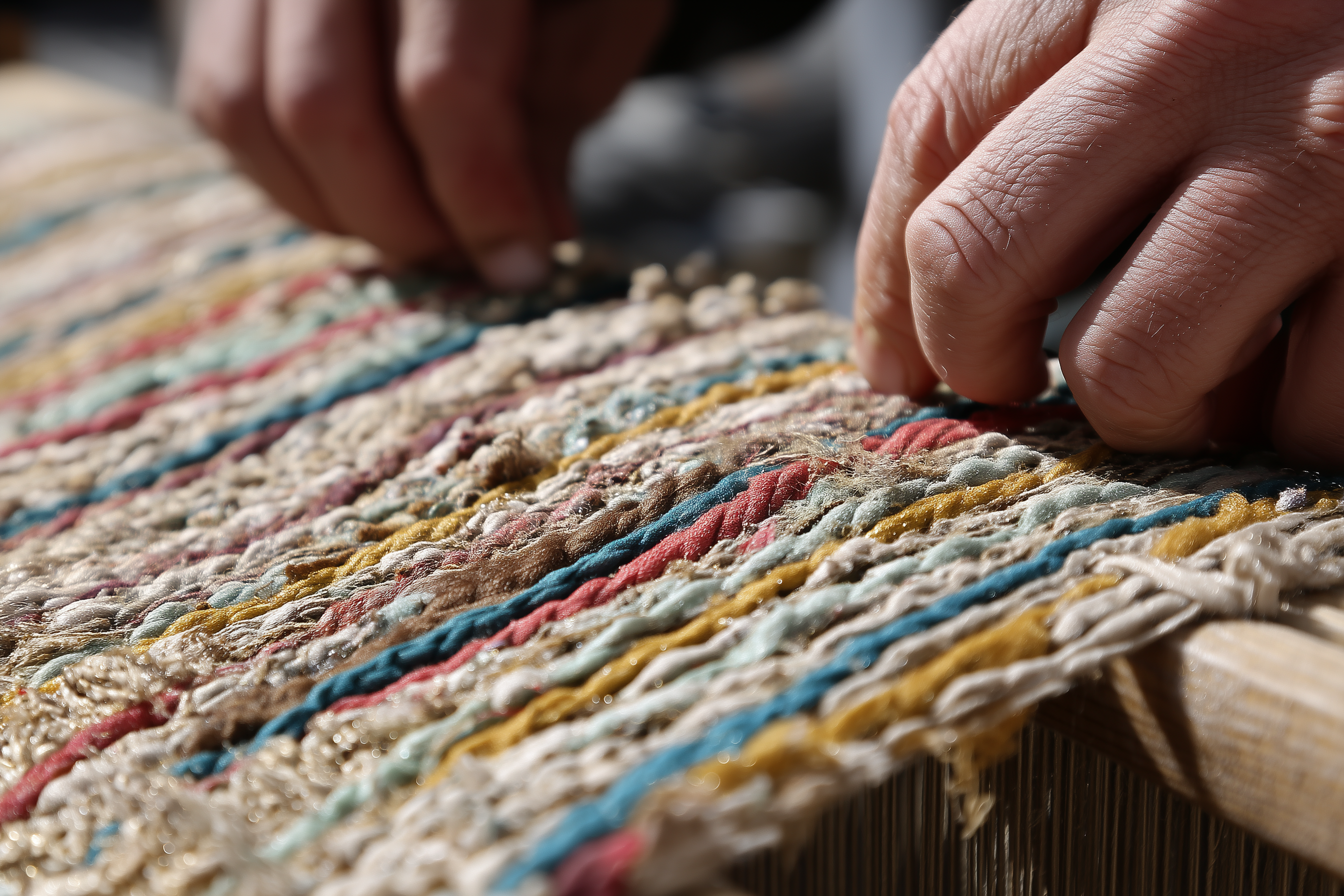 A potter shaping clay on a wheel